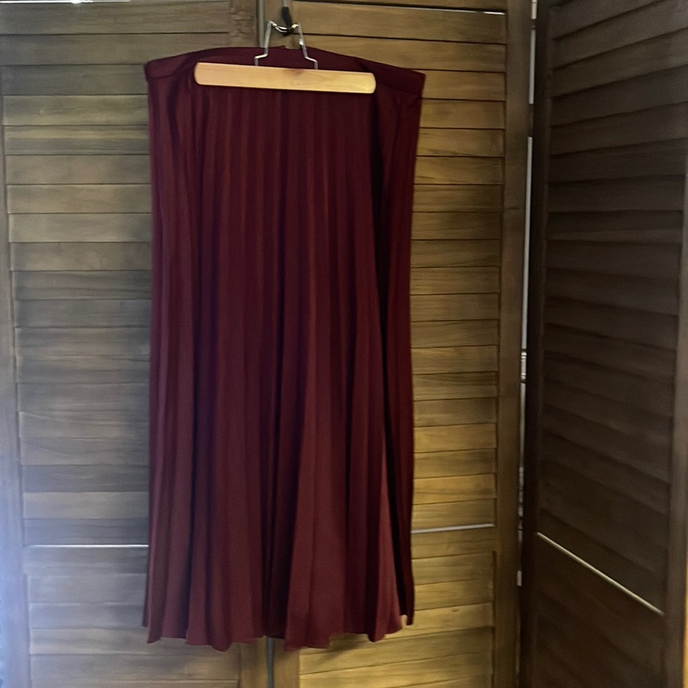 J Crew Pleated Polyester Midi Skirt